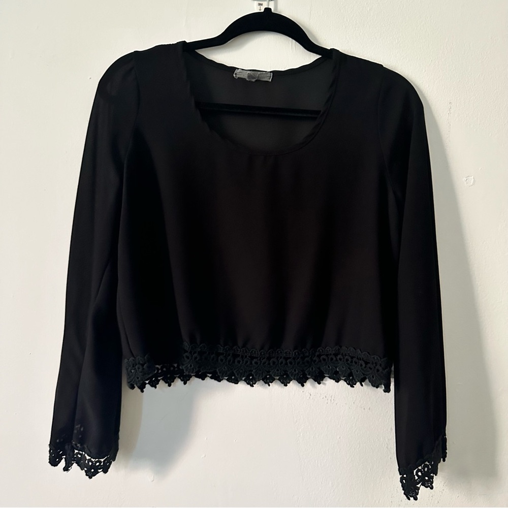 AE Don’t Ask Why Cropped Sheer Top